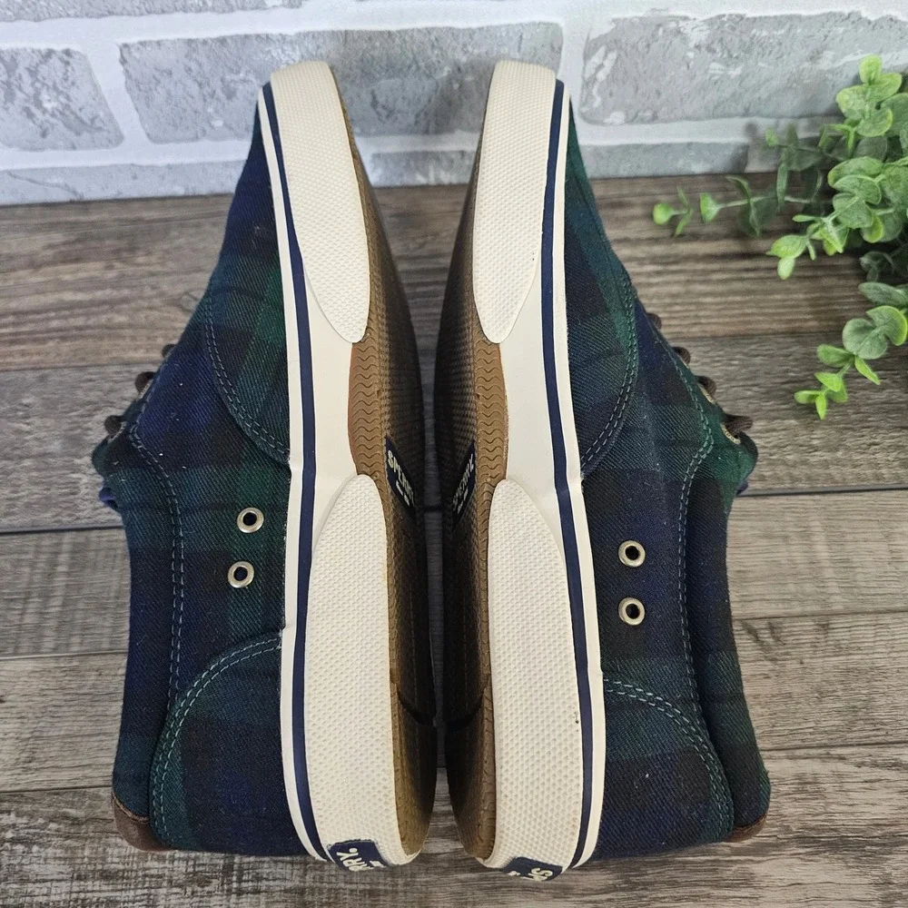 Sperry Halyard CVO Black Watch Tartan Sneakers Men's 9 STS21339